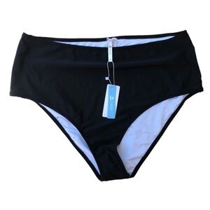 Cupshe High Waisted Black Bikini Button Plus Size 3X